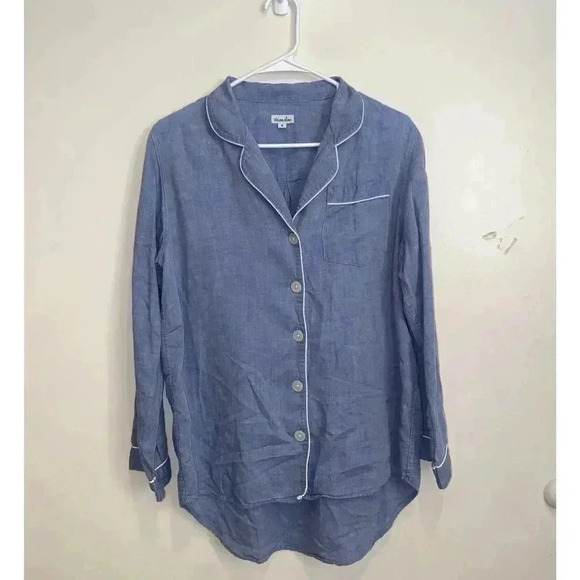 Steven Alan Blue Button Up Top - Picture 3 of 4